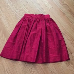 Raw silk lined full skirt